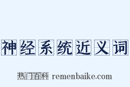 神经系统近义词是什么意思的图片